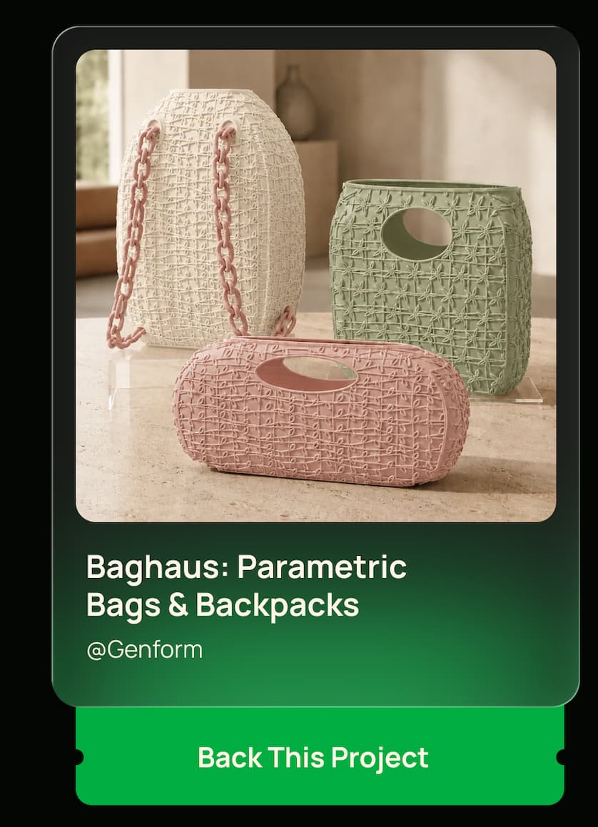 Parametric bags and backpacks