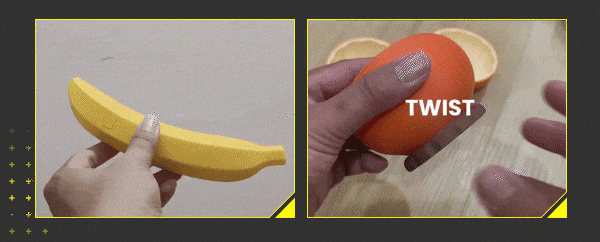 banana and orange model gif