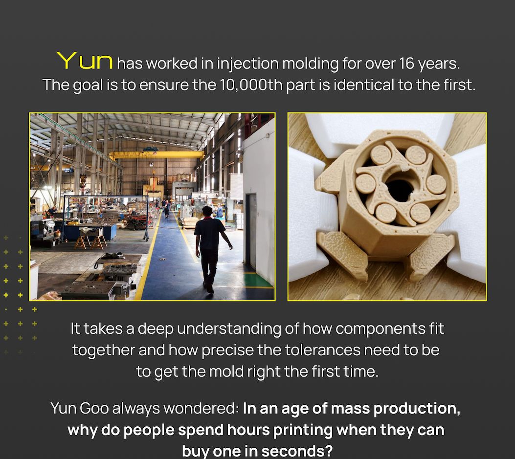 Yun has worked in injection molding for over 16 years