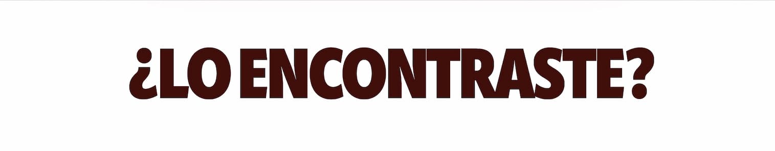 ¿Lo encontraste?