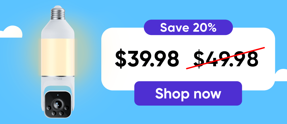 Save 20% on Bulb Cam. Get a 2K camera built into a smart lightbulb.