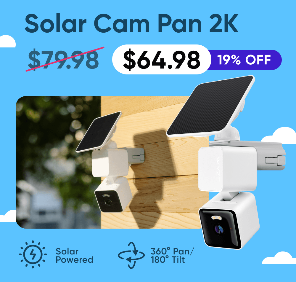 Save 19% on Solar Cam Pan 2K. Solar Cam Pan is powered by the sun. Complete pan/ tilt coverage with no wires.