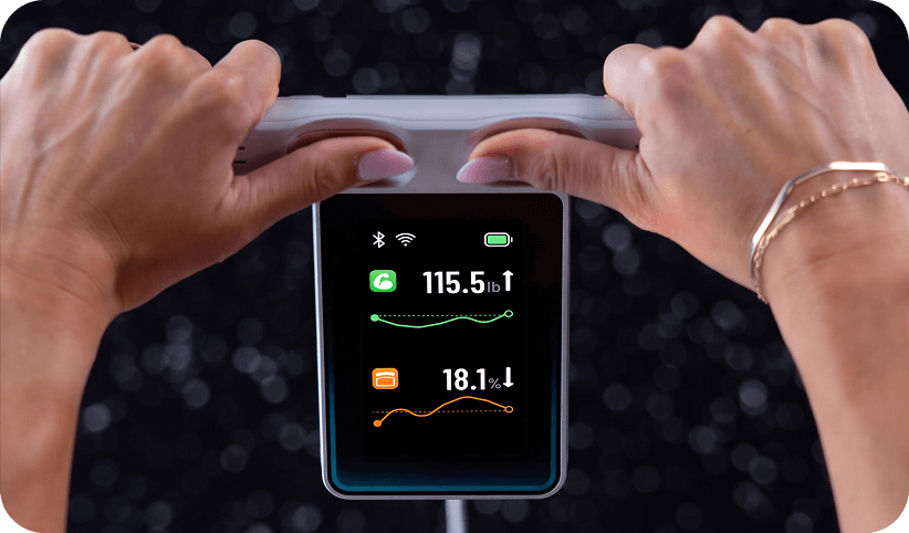 Full color TFT screen on the BodyScan handle for easier viewing.
