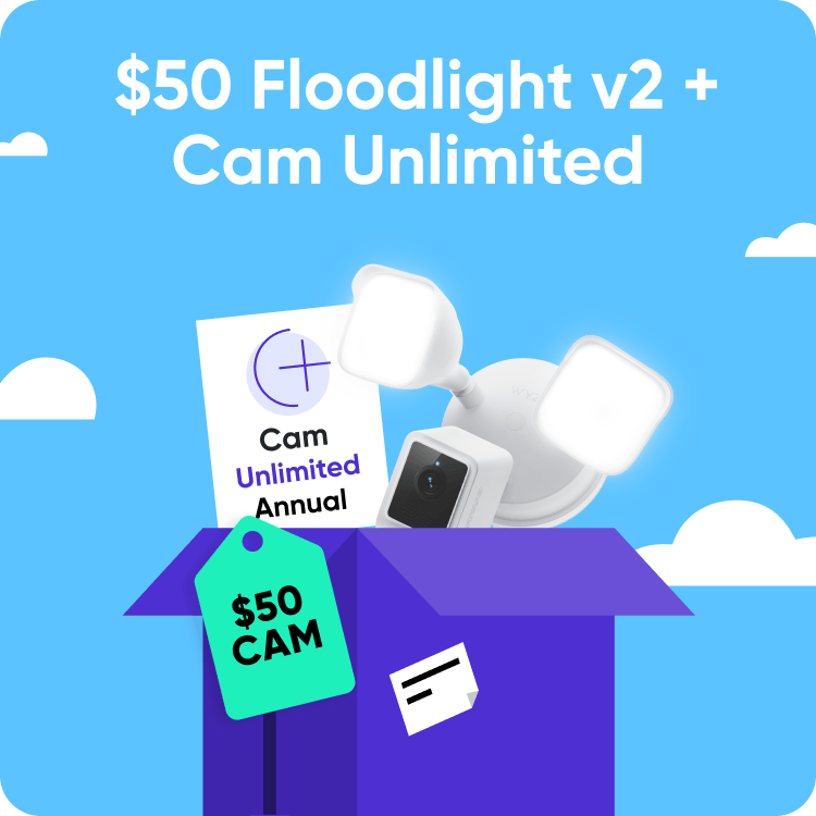 Get Floodlight v2 for $50 when bundled with Cam Unlimited.