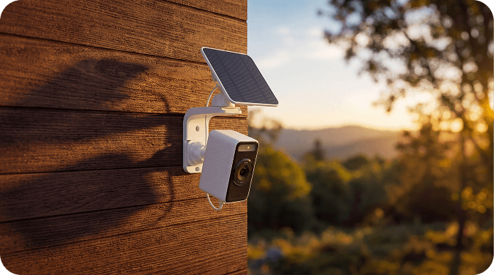 No wires, no extension cords. Place Solar Cam where you need it.