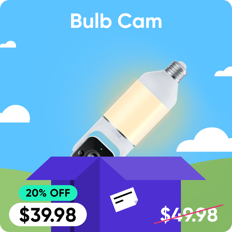 Save 20% on Bulb Cam. Get a 2K camera built into a smart lightbulb.