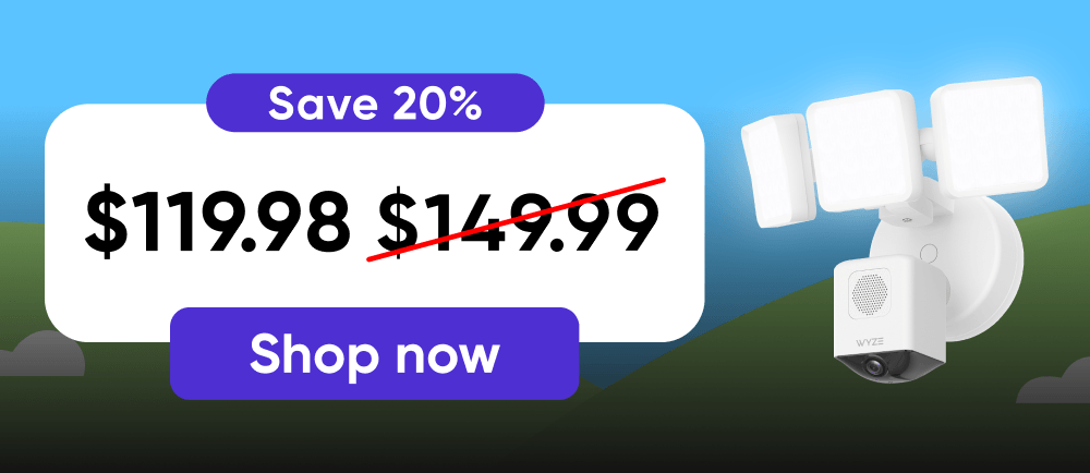 Save 20% on Floodlight Pro. Wyze Cam Floodlight Pro is an evolutionary AI floodlight camera with a 180º field-of-view.