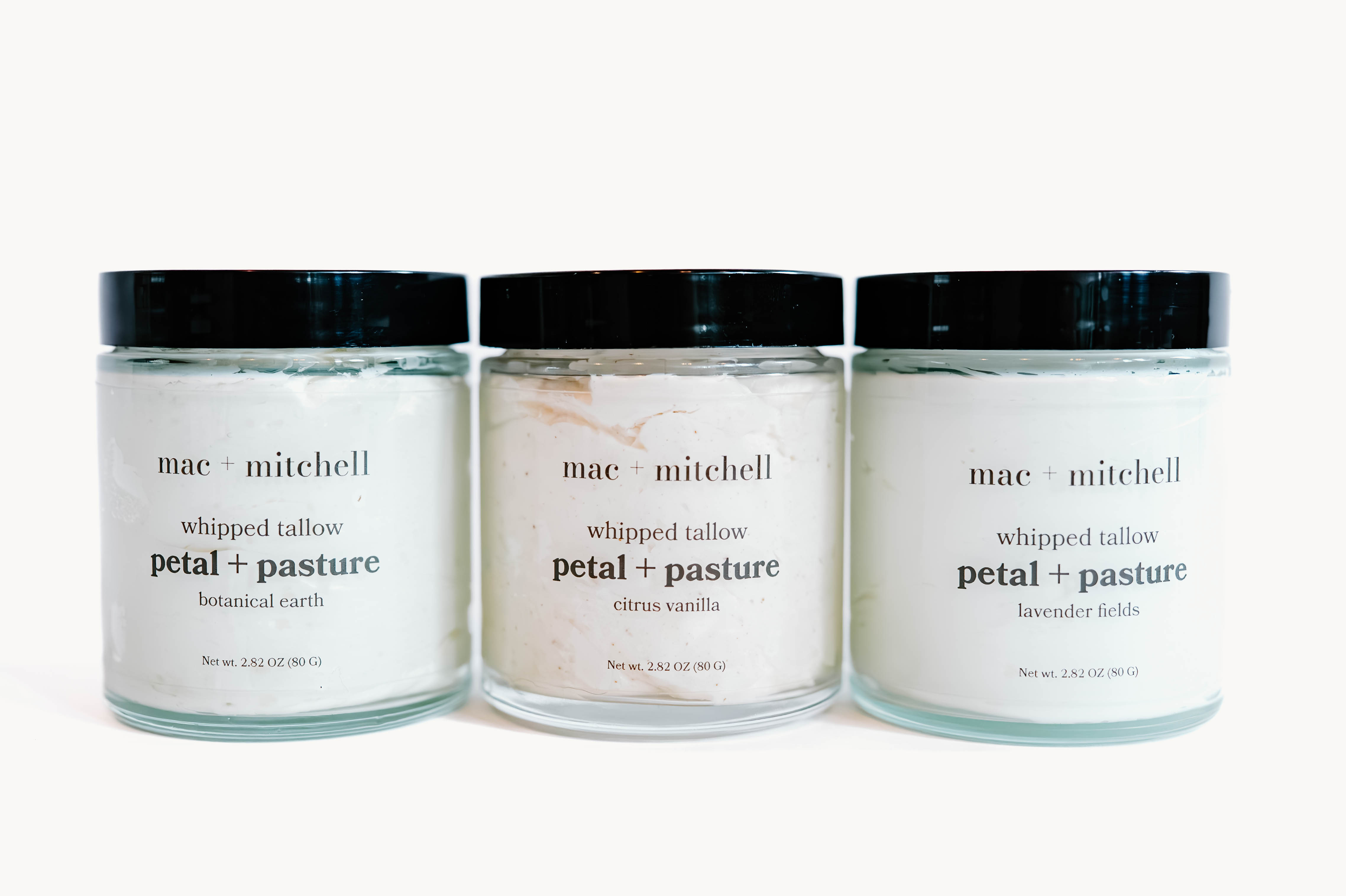 petal + pasture in botanical earth, citrus vanilla, and lavender fields