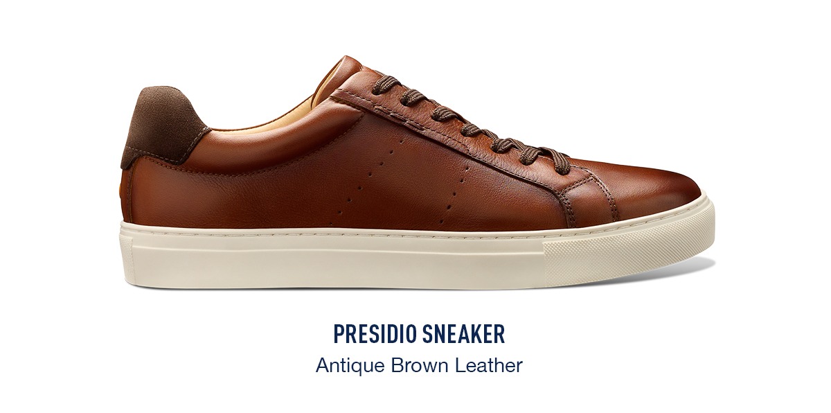 Brown leather Presidio sneakers