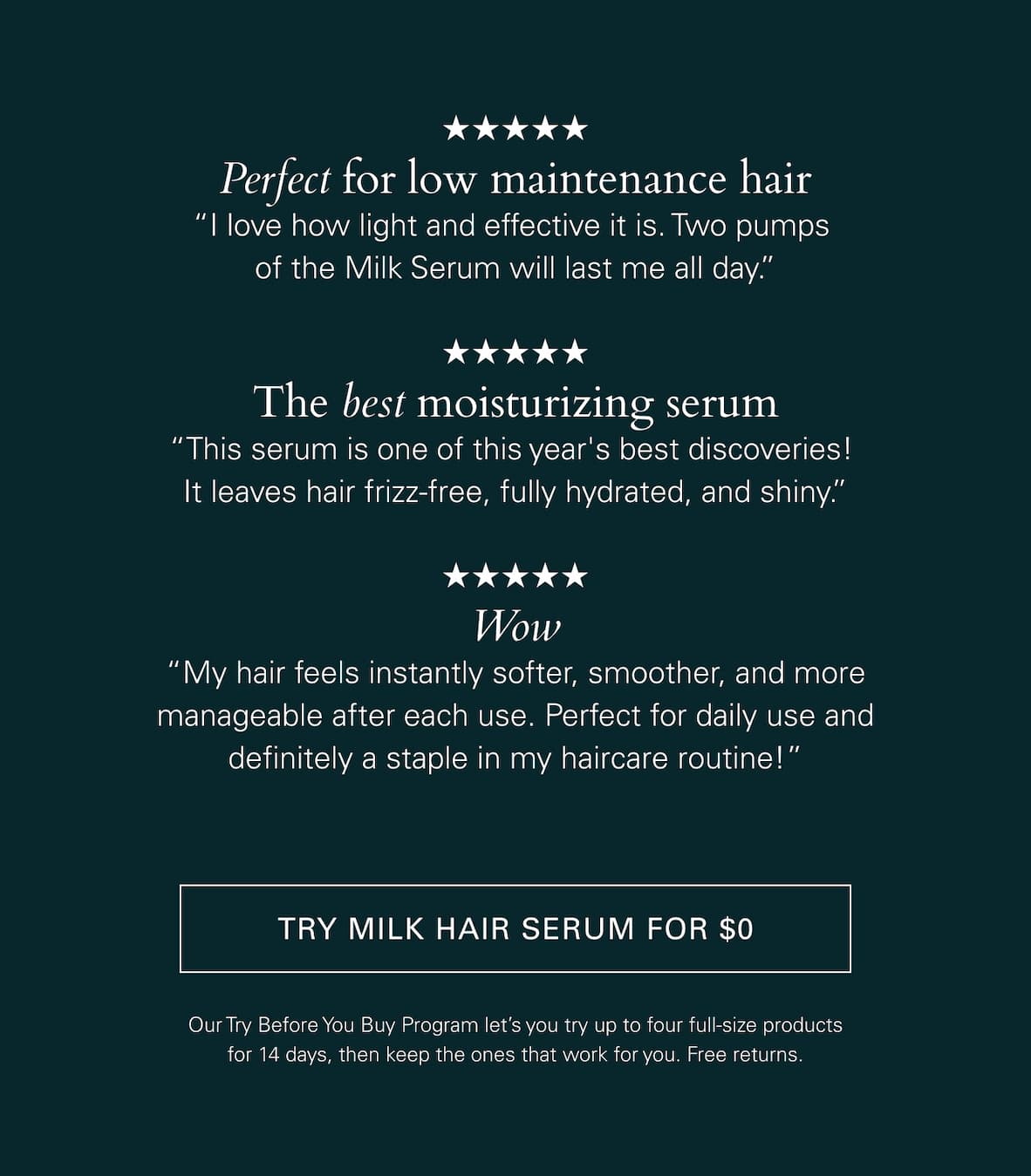Reviews of Milk Hair Serum