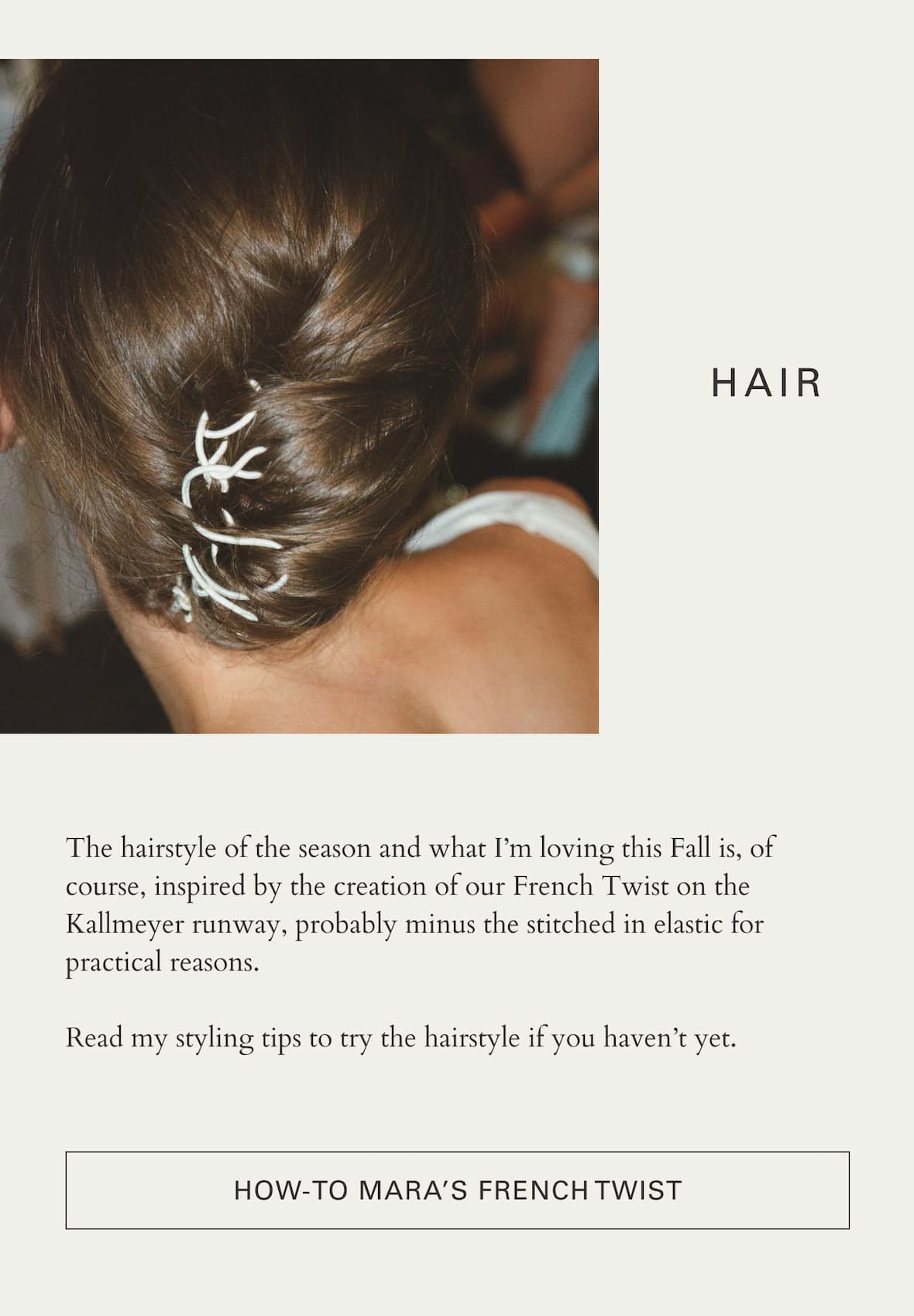 How to do Mara's French Twist