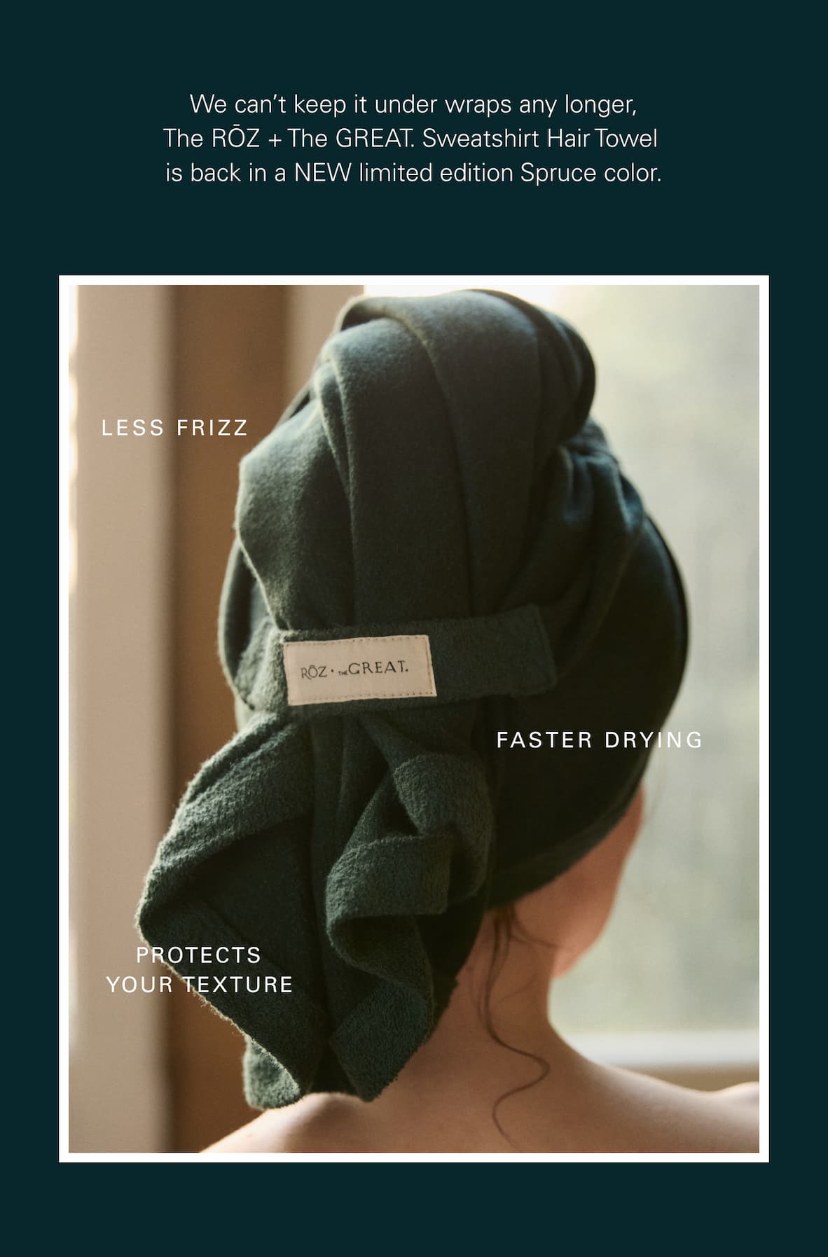 Less frizz, faster drying, protects texture