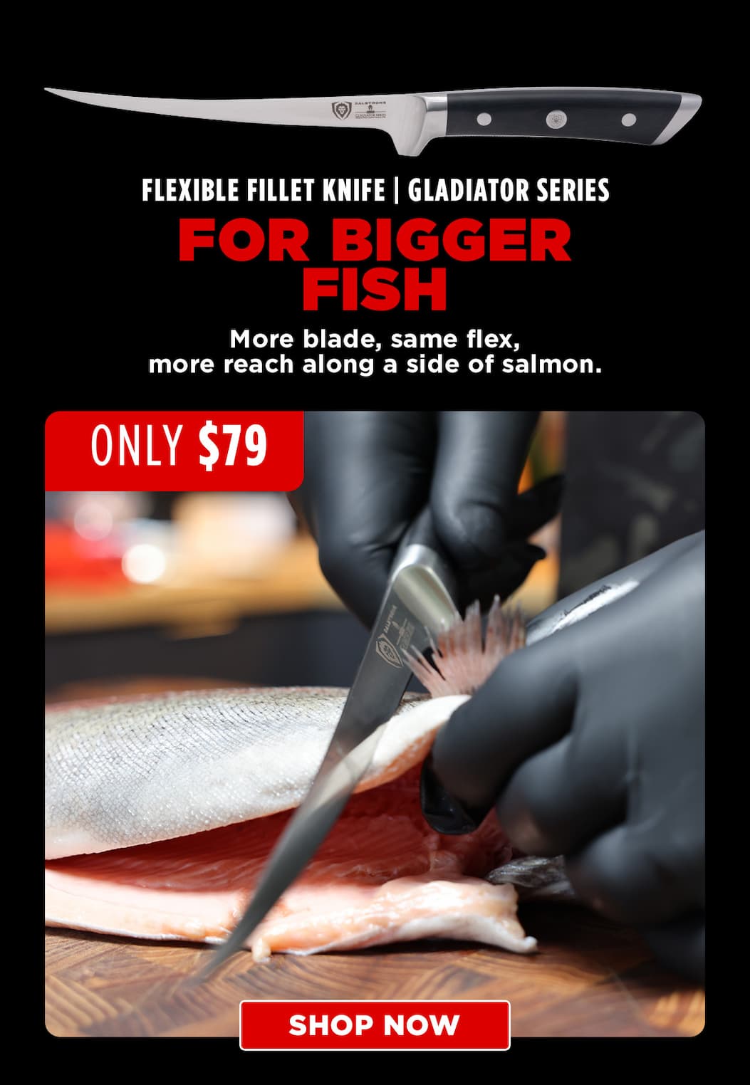 7" Flexible Fillet Knife | Gladiator Series