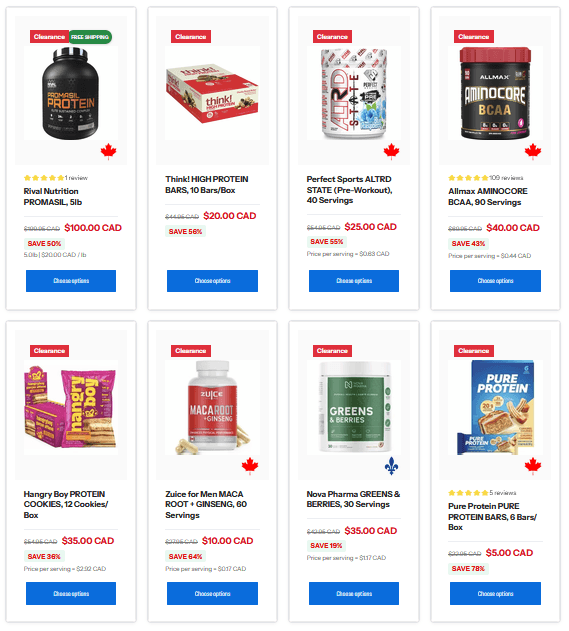 Lowest Prices for Supps in Canada