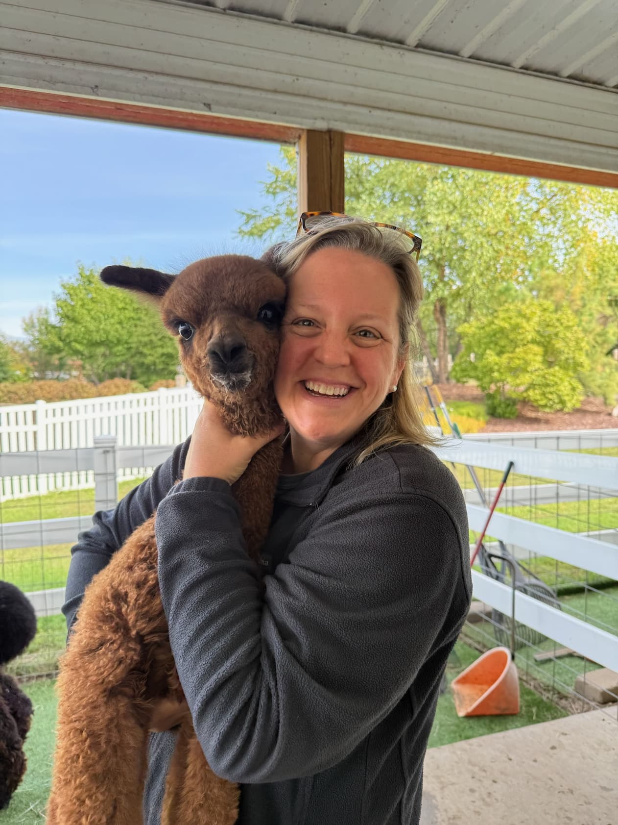Kerri at the farm