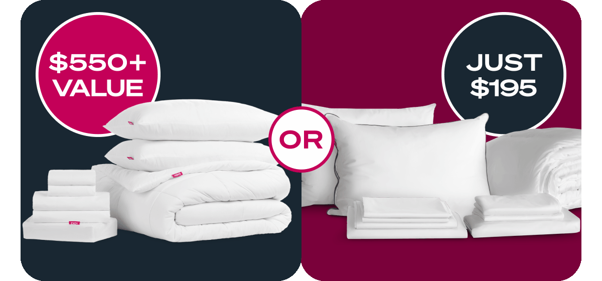 Free Bedding Upgrade, a $550+ value, or the Premium Bedding Upgrade for just $195