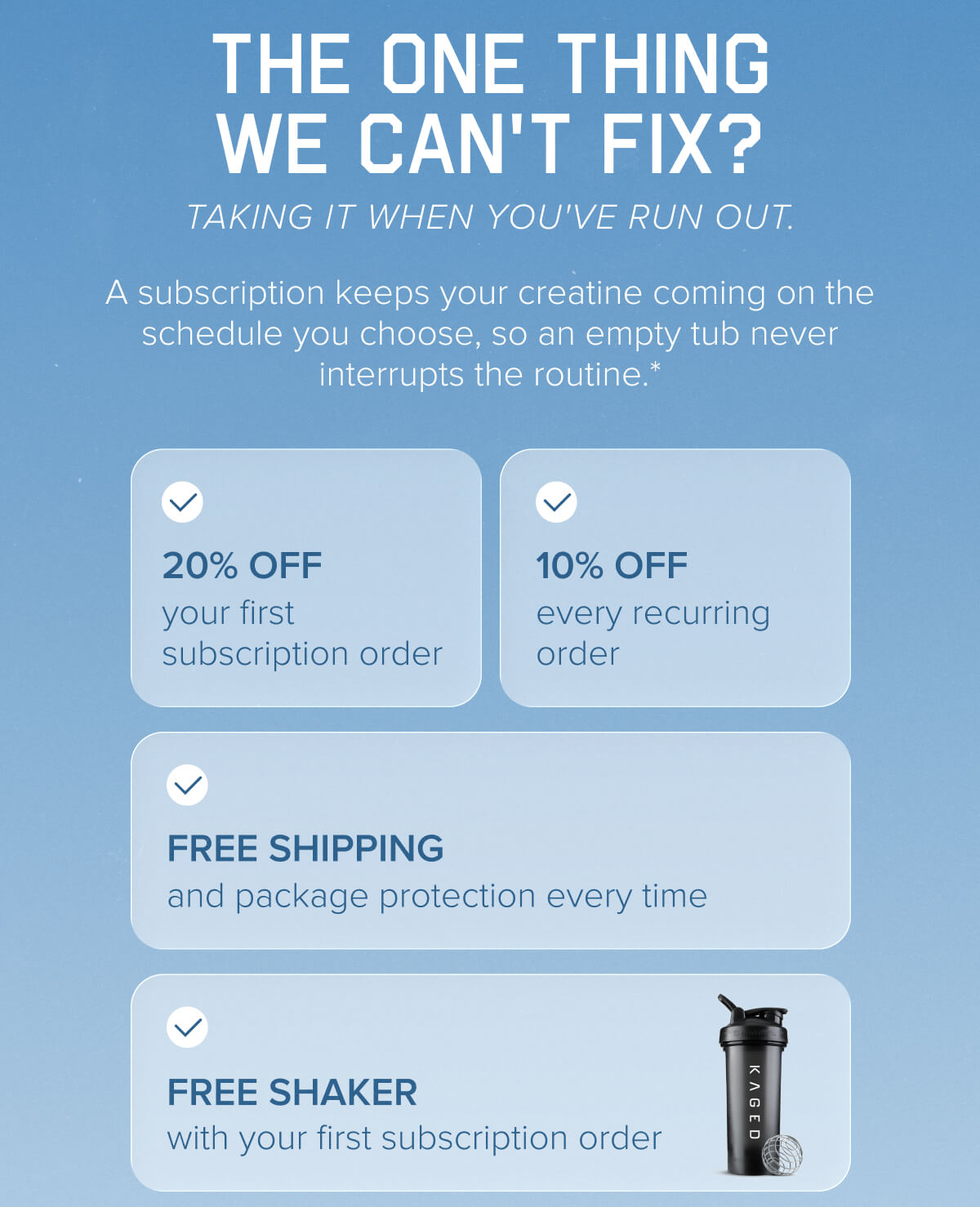 THE ONE THING WE CAN'T FIX?