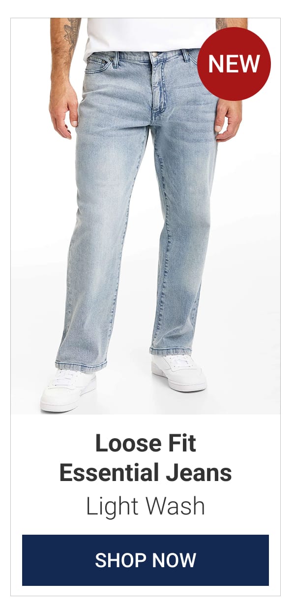 Light Wash Loose Fit Essential Jeans