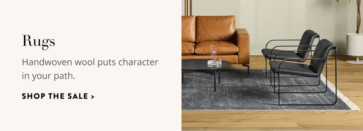 Rugs: Handwoven wool puts character in your path. Shop the sale.
