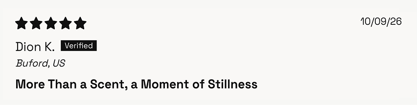A 5-star review from Dion K. Verified by Shop.