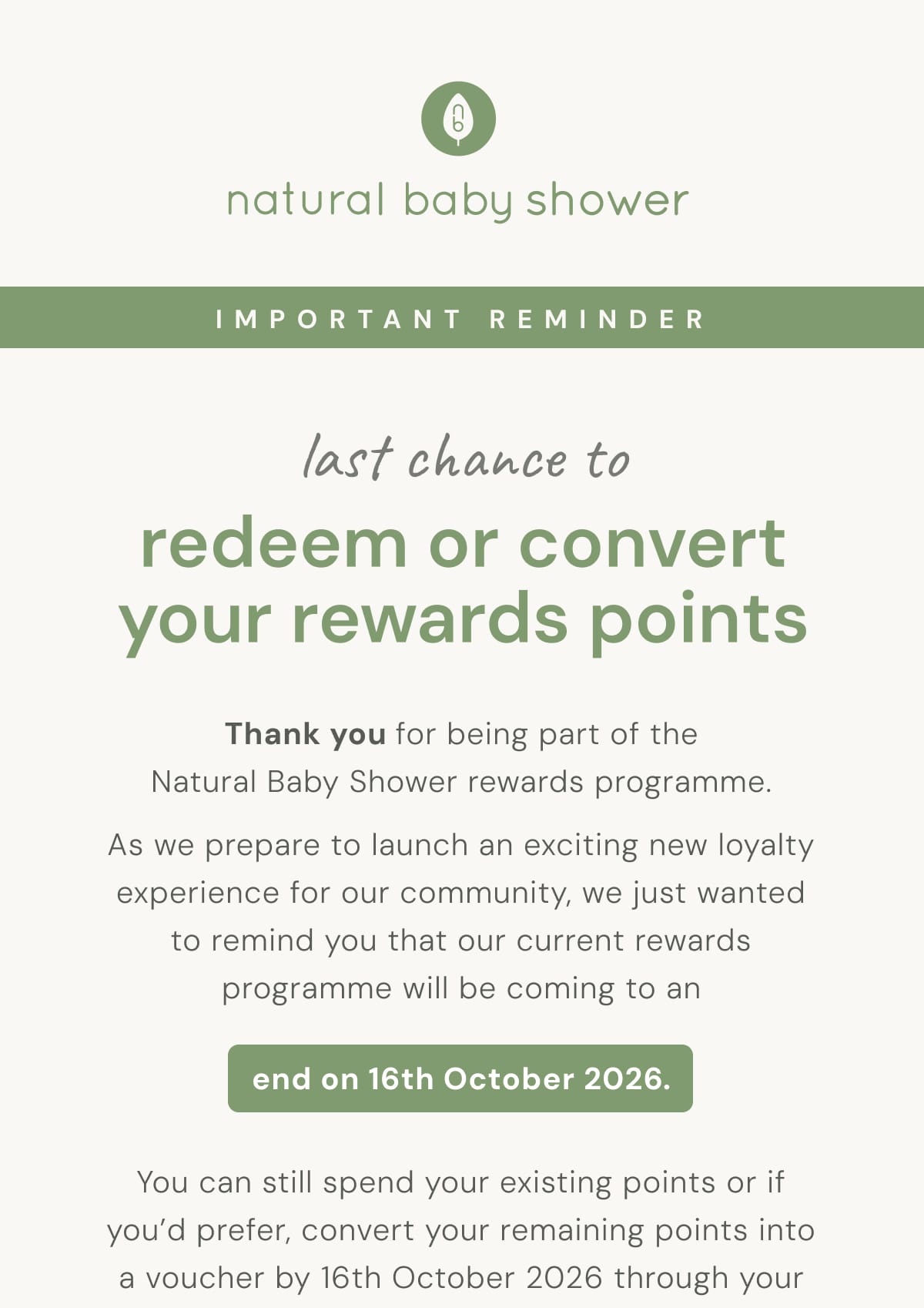 Last chance to redeem or convert your rewards points