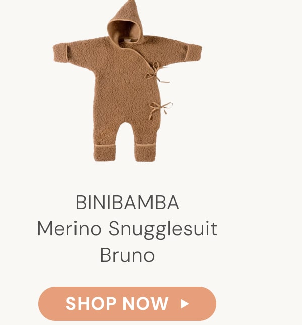 BINIBAMBA Merino Snugglesuit Bruno - SHOP NOW