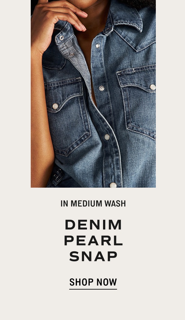 Shop Now: Women's Denim Pearl Snap 