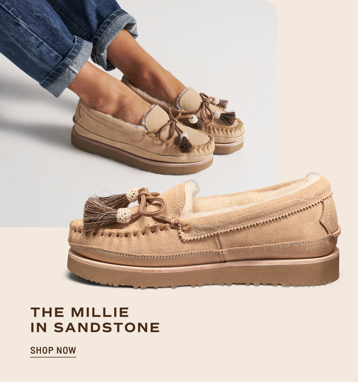 Shop Now: Millie in Sandstone 