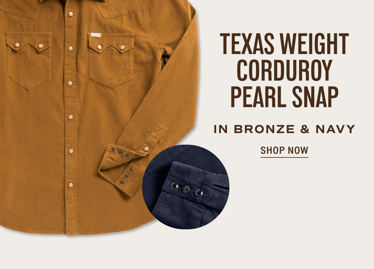 Shop Now: Texas Weight Corduroy Pearl Snap 
