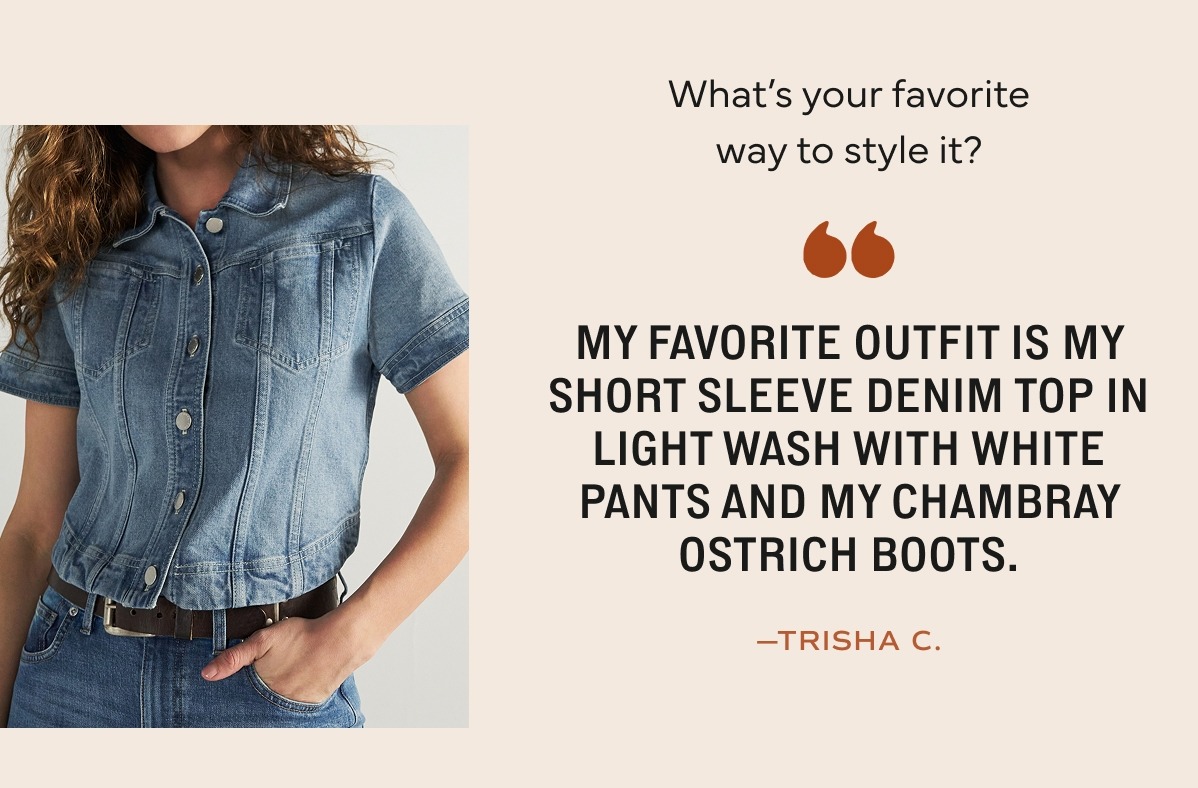 Short Sleeve Denim Top 