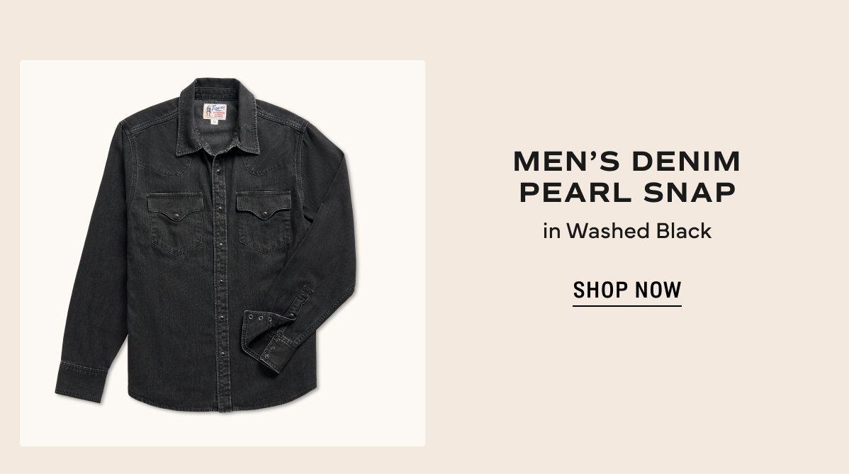 Shop Now: Men's Denim Pearl Snap in Washed Black 