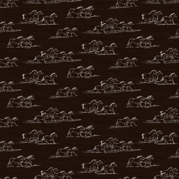 Horse Toile Brown