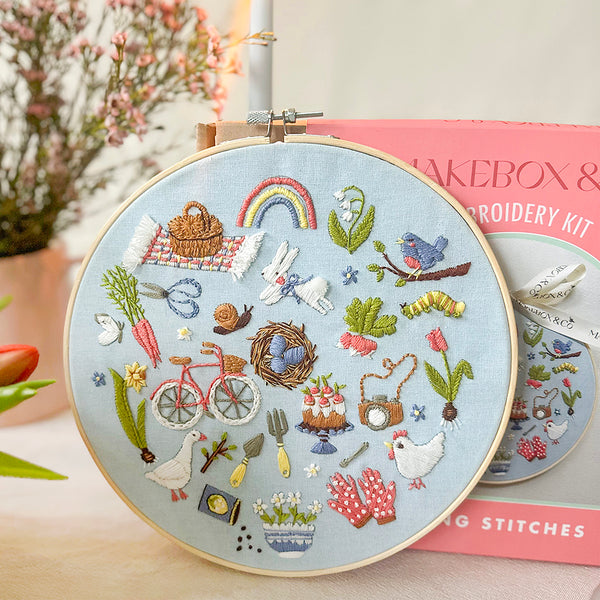 Spring Stitches Embroidery Kit