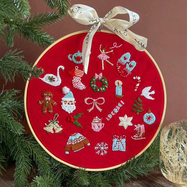 The 24 Days of Advent Embroidery Kit
