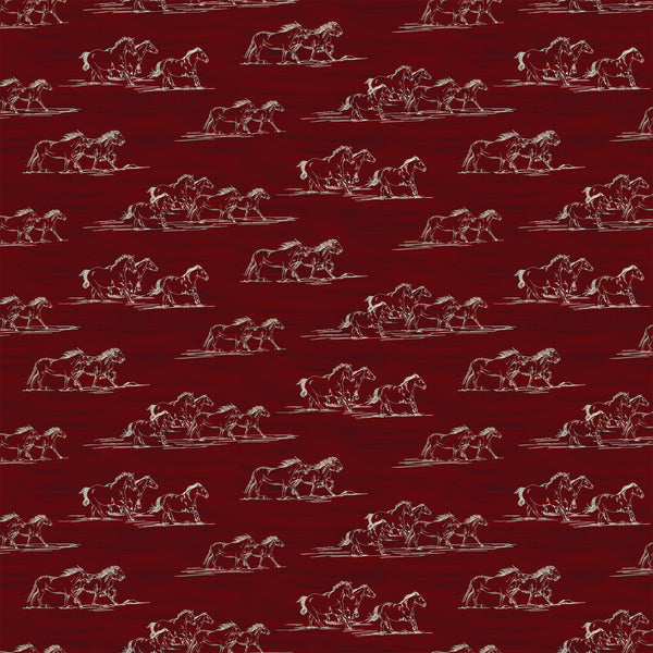 Horse Toile Red