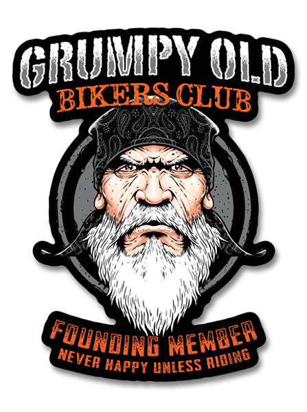 Grumpy Old Bikers Club decal
