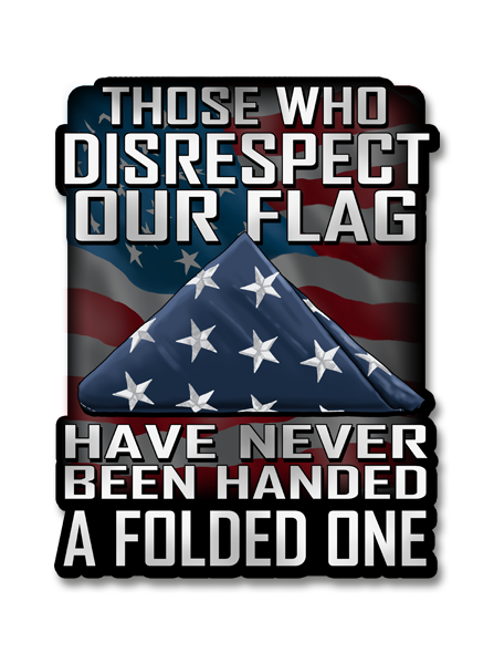 Folded Flag vinyl decal