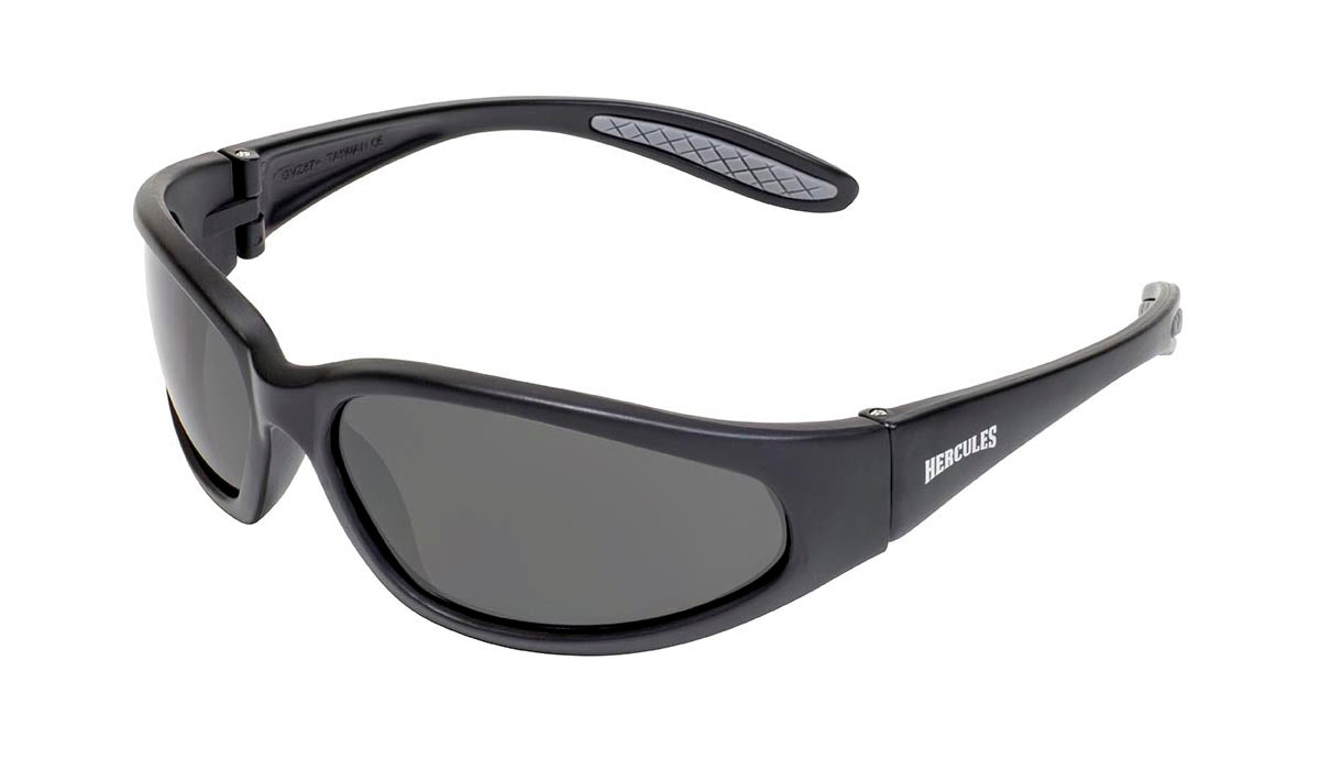 Hercules motorcycle sunglasses with smoked lenses