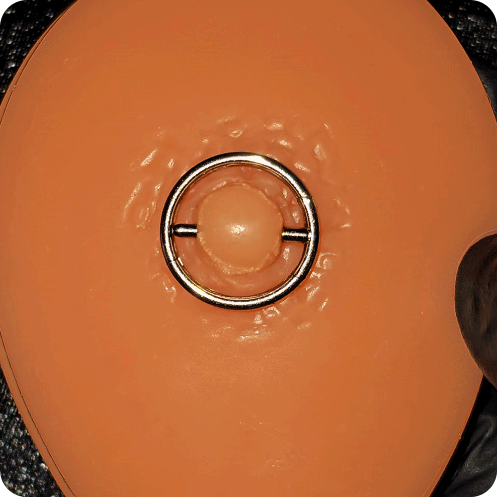 Hinged nipple clickers